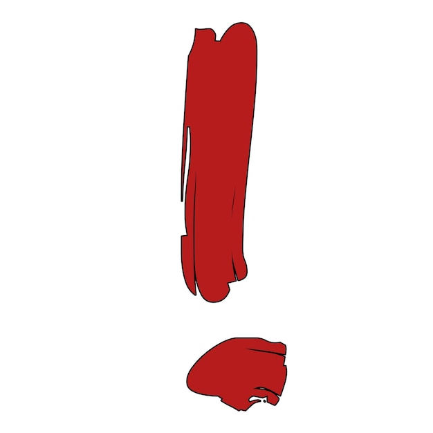 Un símbolo de exclamación vectorial o rojo