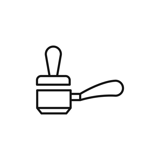 Símbolo del filtro portátil y del icono de manipulación en fondo blanco
