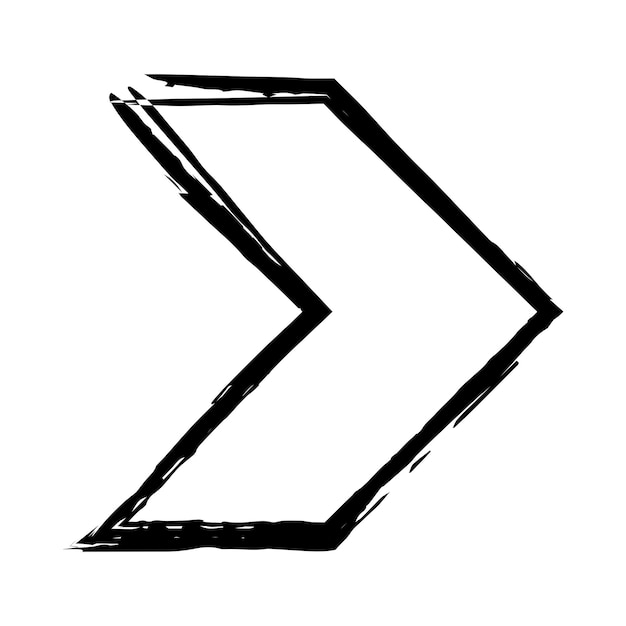 Símbolo de flecha icono de textura de grunge elemento vectorial ilustración de símbolo de dirección para diseño gráfico