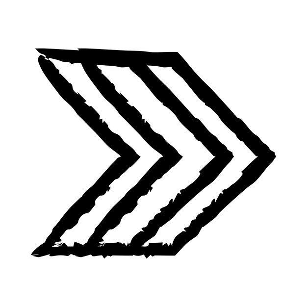 Símbolo de flecha icono de textura de grunge elemento vectorial ilustración de símbolo de dirección para diseño gráfico
