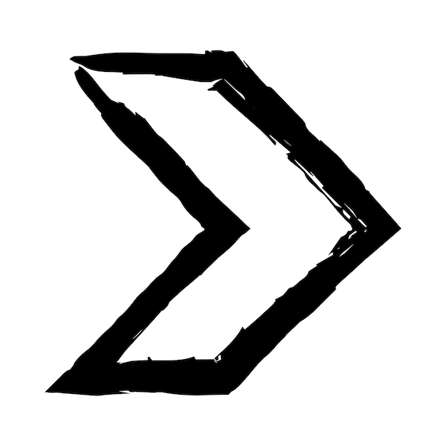 Símbolo de flecha icono de textura de grunge elemento vectorial ilustración de símbolo de dirección para diseño gráfico