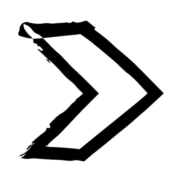 Símbolo de flecha icono de textura de grunge elemento vectorial ilustración de símbolo de dirección para diseño gráfico