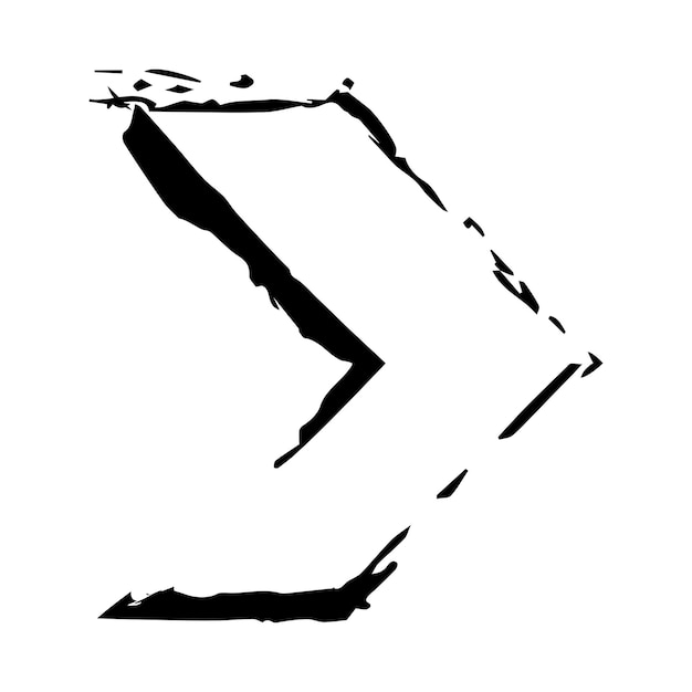 Símbolo de flecha icono de textura de grunge elemento vectorial ilustración de símbolo de dirección para diseño gráfico