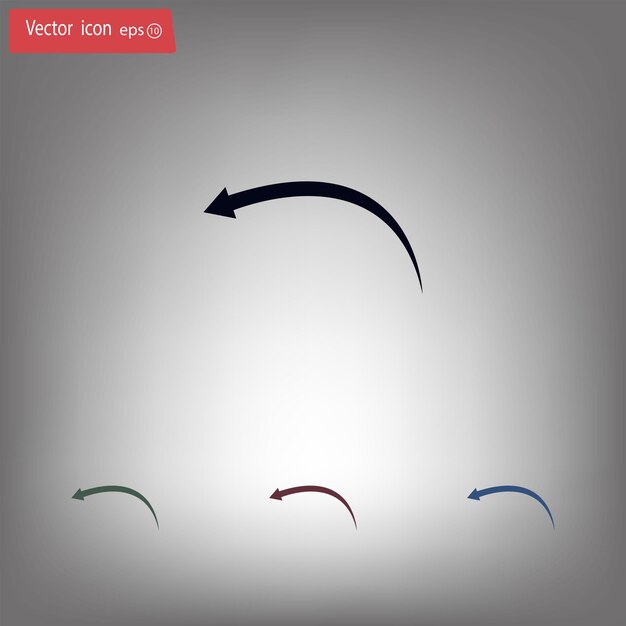 Símbolo de flechas Ilustración vectorial en fondo gris Eps 10
