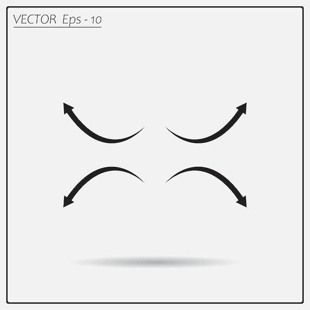 Símbolo de flechas Ilustración vectorial sobre un fondo claro Eps 10