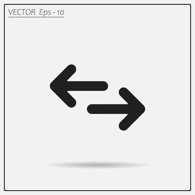 Símbolo de flechas Ilustración vectorial sobre un fondo claro Eps 10