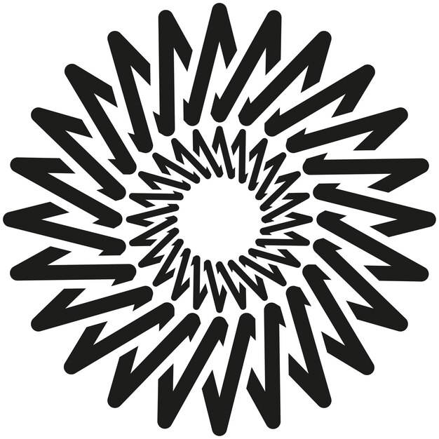 Símbolo de flor negra Icono de pétalo oscuro Forma floral abstracta Elemento decorativo vectorial