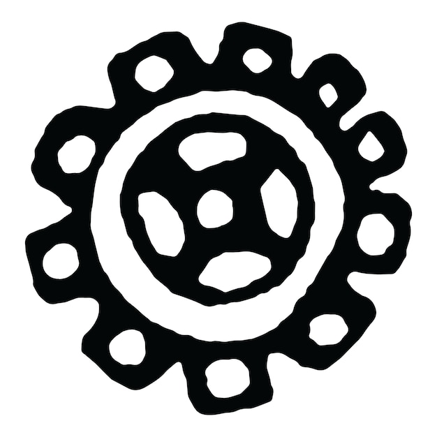 Símbolo del folclore africano Ilustración vectorial Diseño tribal en formato EPS de alta calidad