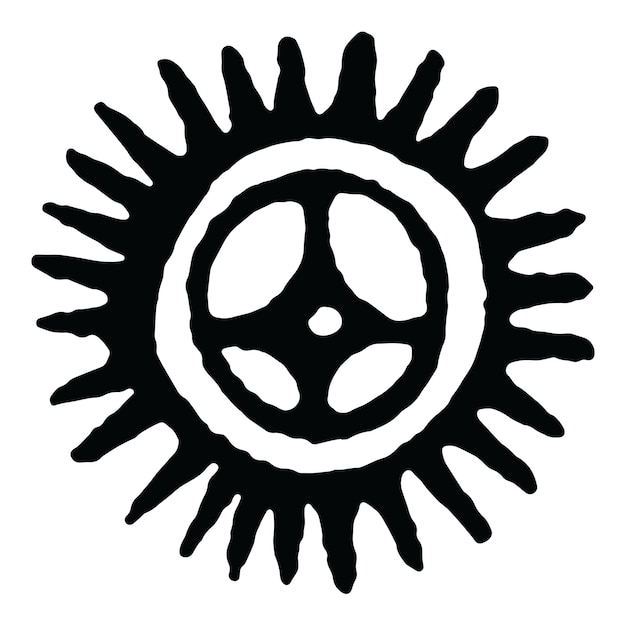 Símbolo del folclore africano Ilustración vectorial Diseño tribal en formato EPS de alta calidad