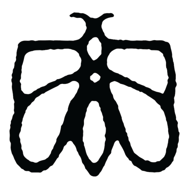 Símbolo del folclore africano Ilustración vectorial Diseño tribal en formato EPS de alta calidad