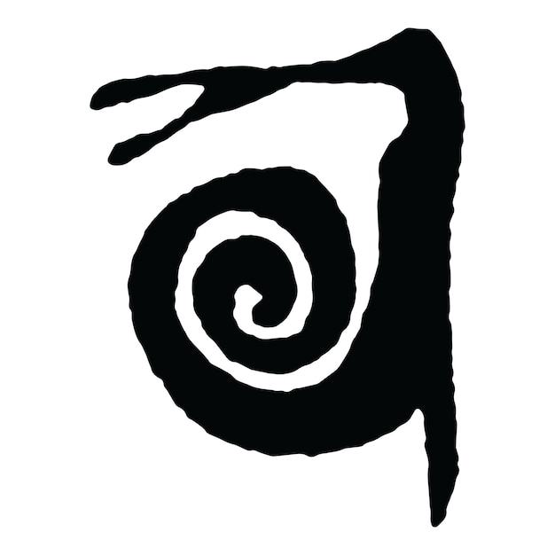Símbolo del folclore africano Ilustración vectorial Diseño tribal en formato EPS de alta calidad
