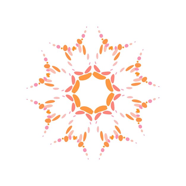 Símbolo de forma floral abstracta en estilo minimalista sobre fondo blanco