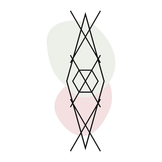 Símbolo de forma gráfica étnica silueta talismán forma doodle icono abstracto