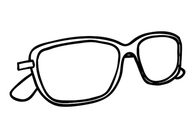 Símbolo de gafas pintado a mano con pincel de tinta