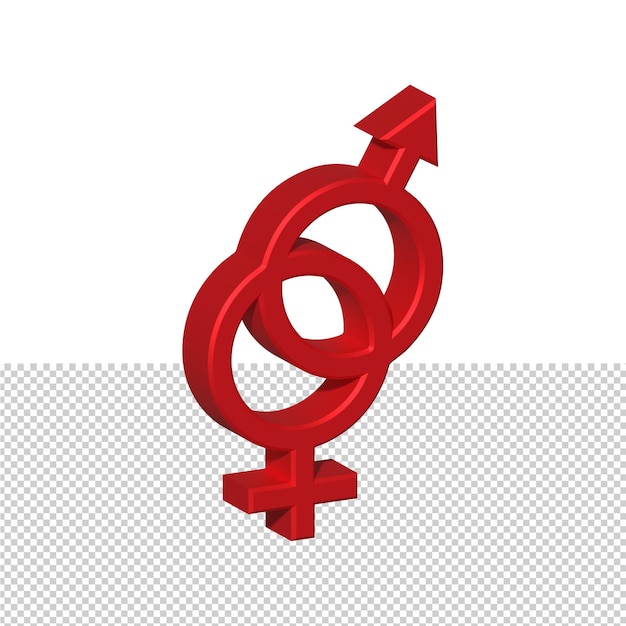 símbolo de género 3d