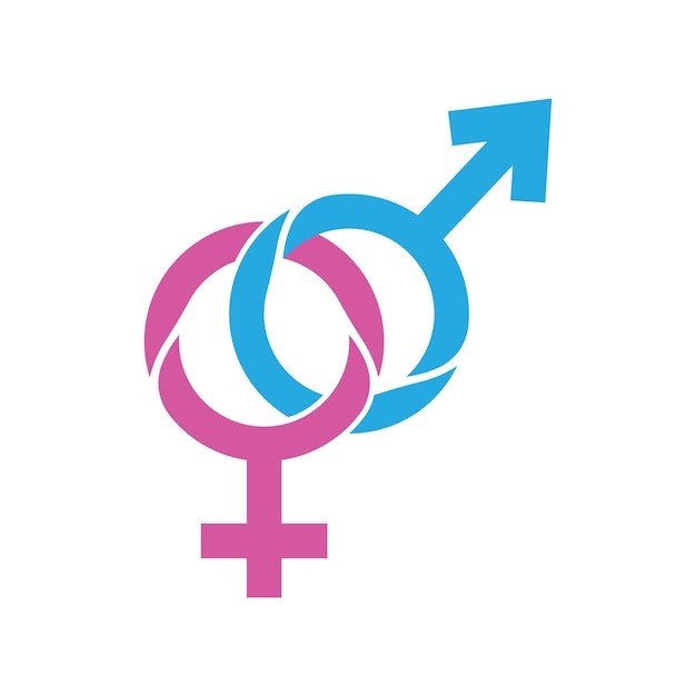 Símbolo de género Diseño de plantillas vectoriales de íconos femeninos y masculinos