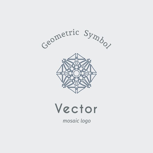 Símbolo geométrico lineal asiático vectorial