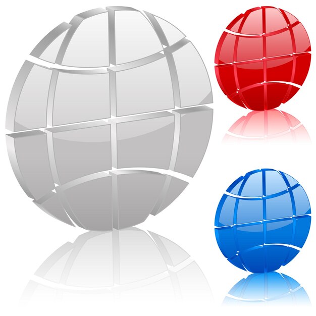 Símbolo de globo 3d