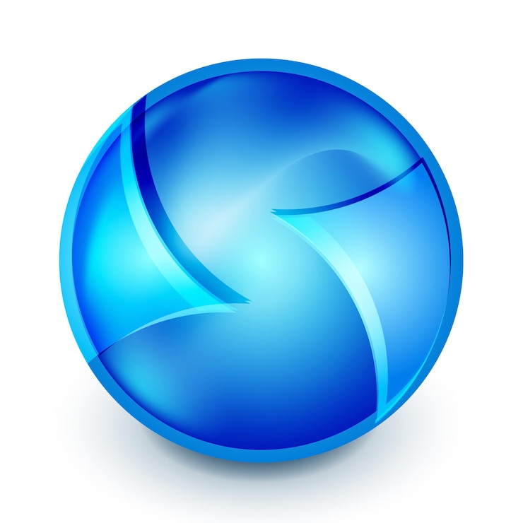 Vector símbolo de globo de alta tecnología azul