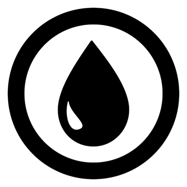 Símbolo de gota de aceite Ilustración vectorial