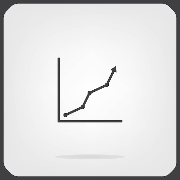 Símbolo de gráfico comercial Ilustración vectorial en fondo gris Eps 10
