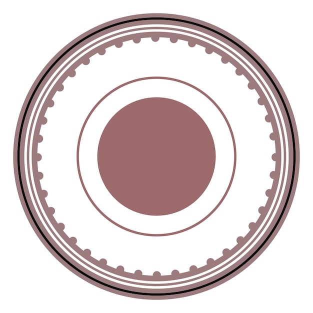 Símbolo gráfico del logotipo del círculo redondo Patrón de forma minimalista abstracto redondo para el logotipo de la decoración del papel pintado de la impresión de la camiseta