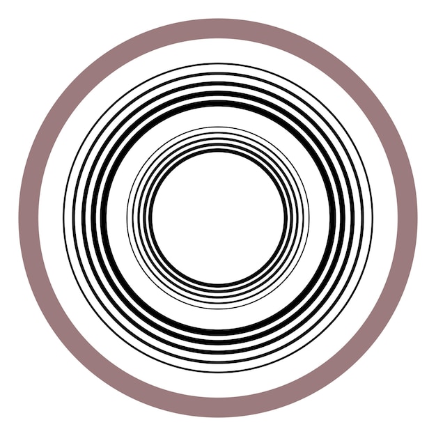 Símbolo gráfico del logotipo del círculo redondo Patrón de forma minimalista abstracto redondo para el logotipo de la decoración del papel pintado de la impresión de la camiseta