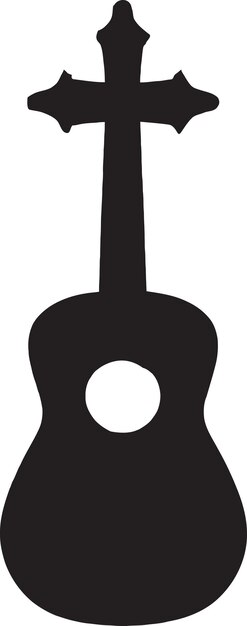 Vector símbolo de guitarra vectorial intenso para su negocio de música apasionado y impulsado por la emoción