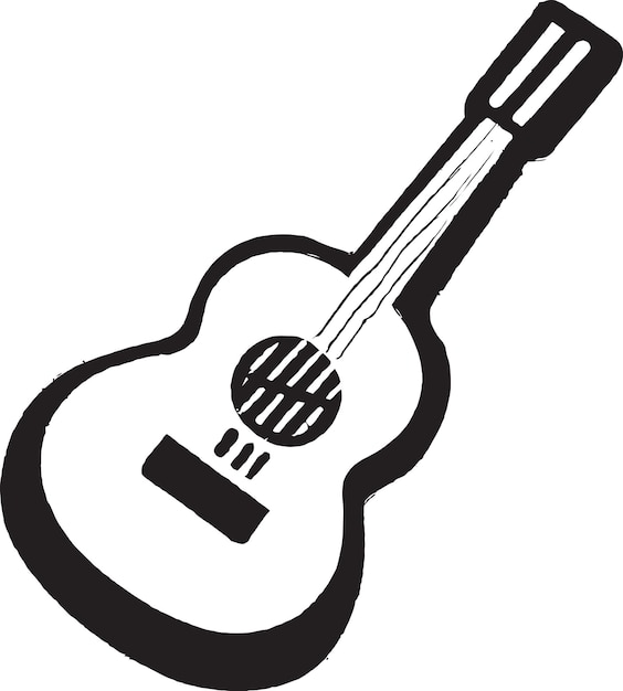 Símbolo de guitarra vectorial para su negocio de música cool y edgy