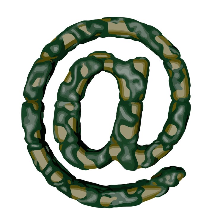 Vector símbolo hecho de camuflaje verde