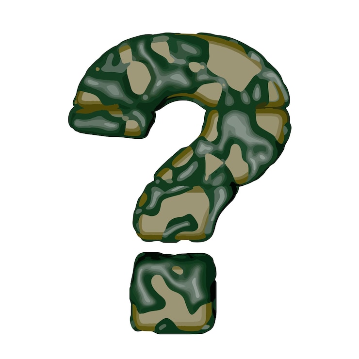 Vector símbolo hecho de camuflaje verde