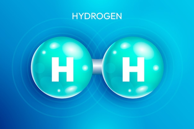 Vector símbolo de hidrógeno gradiente