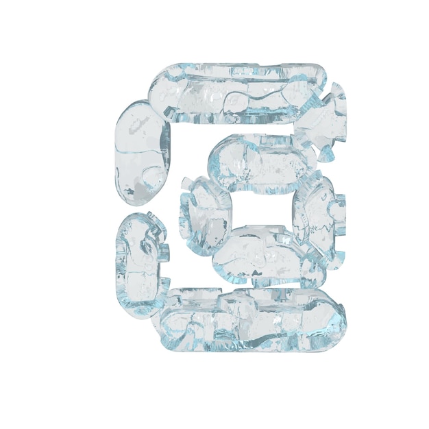 Símbolo de hielo en forma de fuente digital