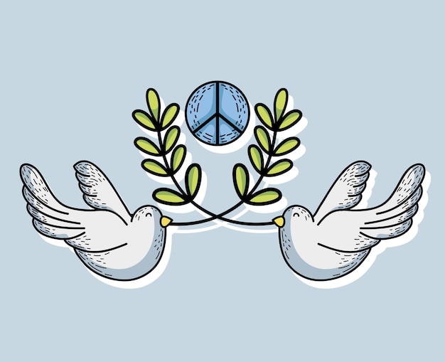 Vector símbolo hippie para la paz y el amor