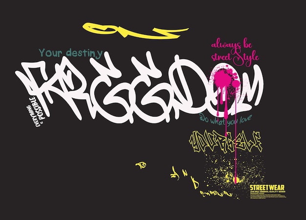 Símbolo hippie de la paz Tipografía urbana Arte callejero hipster Eslogan de graffiti Vector de paz Grunge de fondo