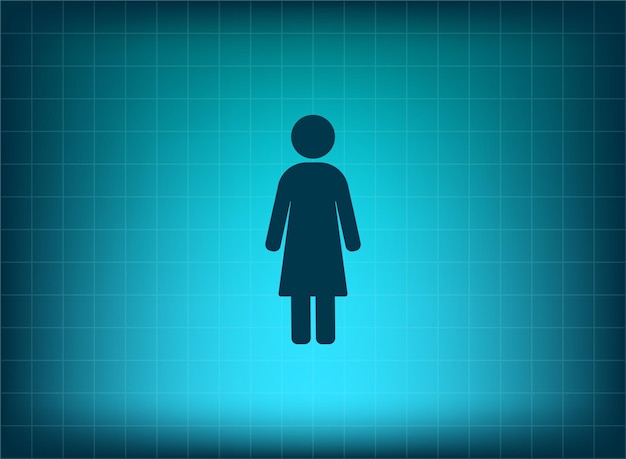 Símbolo de hombre avatar Ilustración vectorial en fondo azul Eps 10