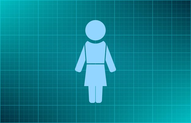 Símbolo de hombre avatar Ilustración vectorial en fondo azul Eps 10