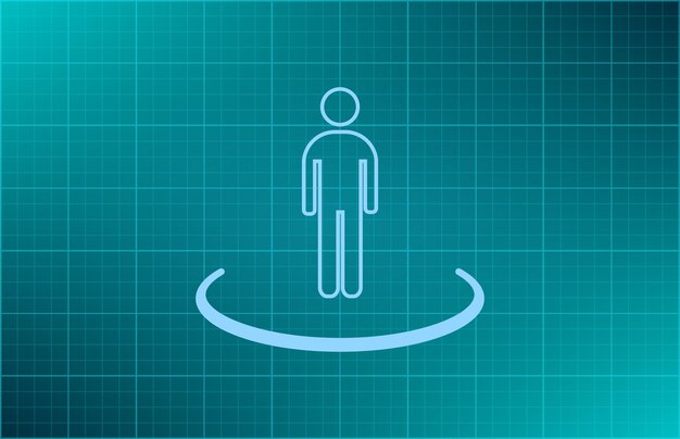 Símbolo de hombre avatar Ilustración vectorial en fondo azul Eps 10