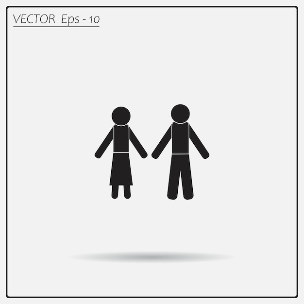 Símbolo de hombre avatar Ilustración vectorial en un fondo claro Eps 10