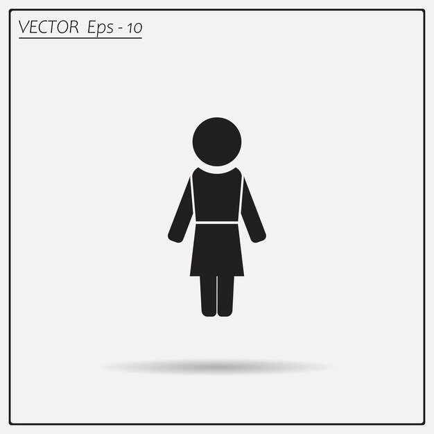 Símbolo de hombre avatar Ilustración vectorial en un fondo claro Eps 10