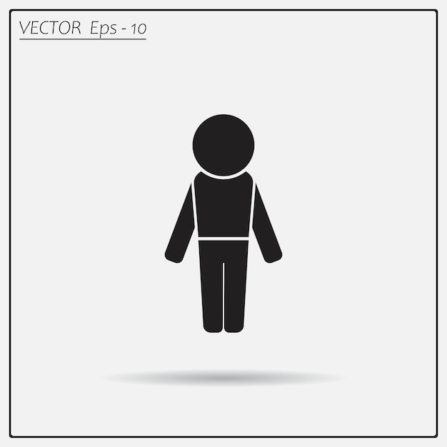 Símbolo de hombre avatar Ilustración vectorial en un fondo claro Eps 10