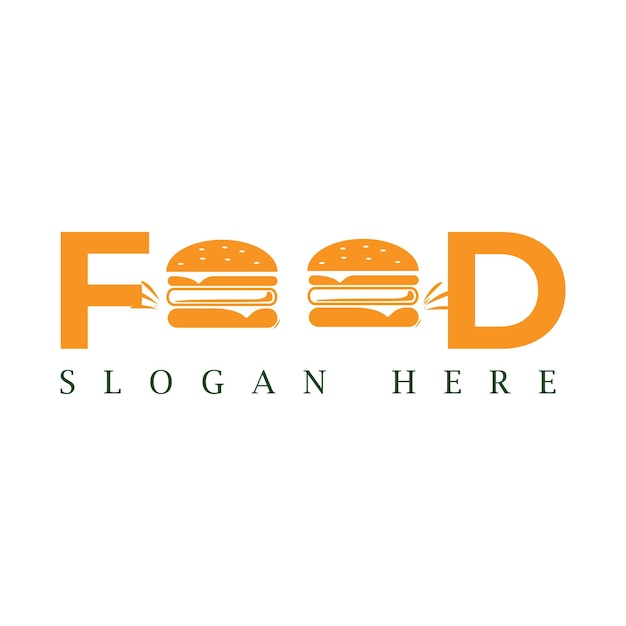 Símbolo de icona de plantilla de diseño de logotipo de alimentos para cafetería, restaurante y negocio de cocina