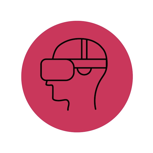 Símbolo de icona vectorial de realidad virtual diseño de icona de señal web aislada gráfica