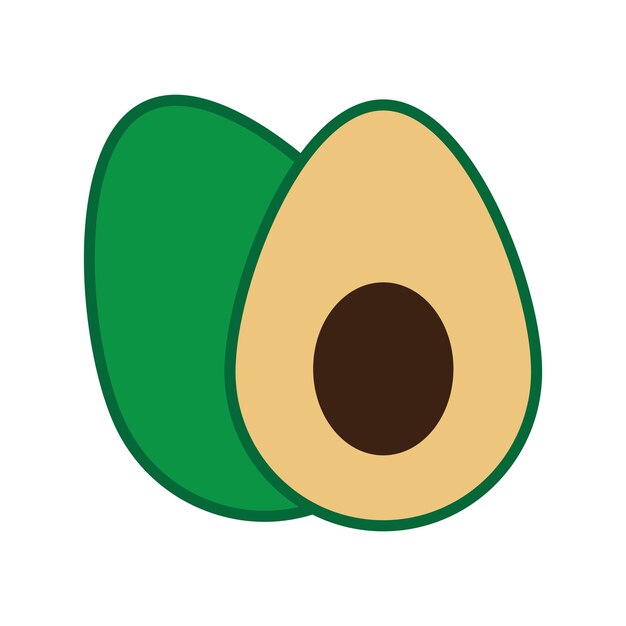 Símbolo del icono del aguacate