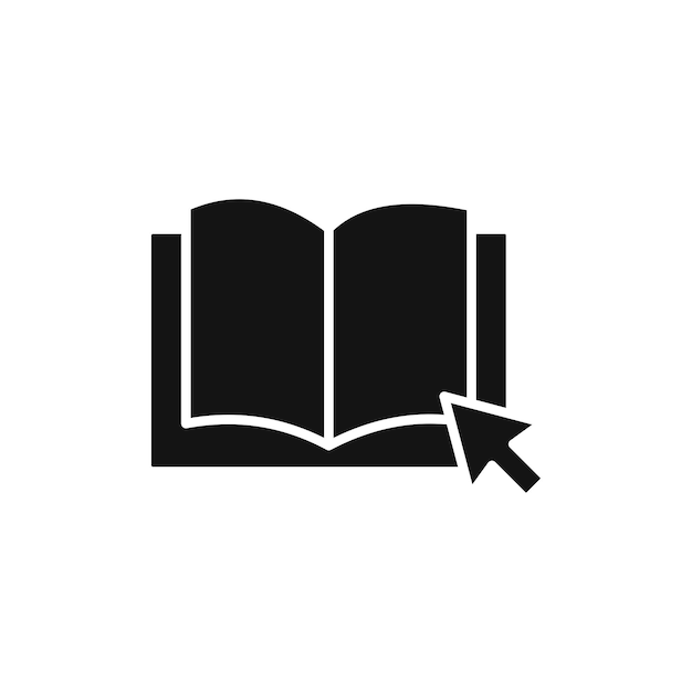 Símbolo del icono de la biblioteca en línea en fondo blanco