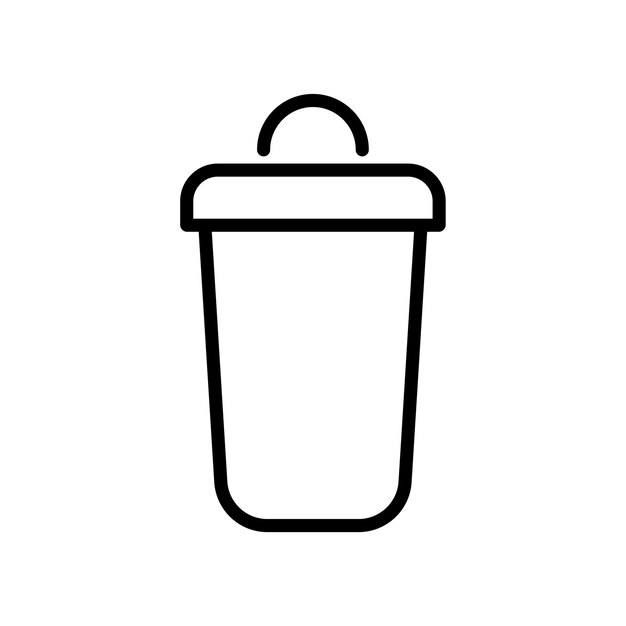 Símbolo de icono binario vectorial con contorno negro icono de binario
