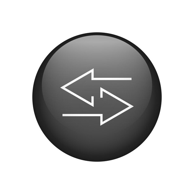 Símbolo del icono del botón de flechas para el diseño gráfico Vector