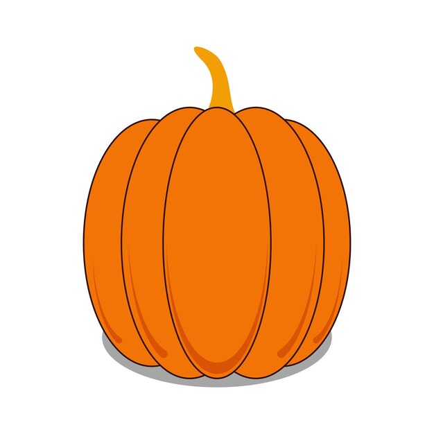 Símbolo de icono de calabaza sobre fondo blanco. Ilustración de acciones vectoriales.