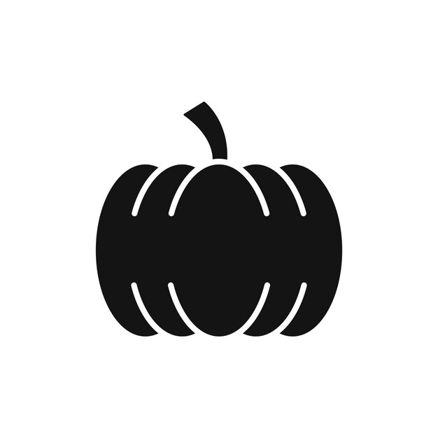 Símbolo del icono de la calabaza sobre fondo blanco