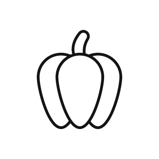 Símbolo de icono de cápsico en fondo blanco